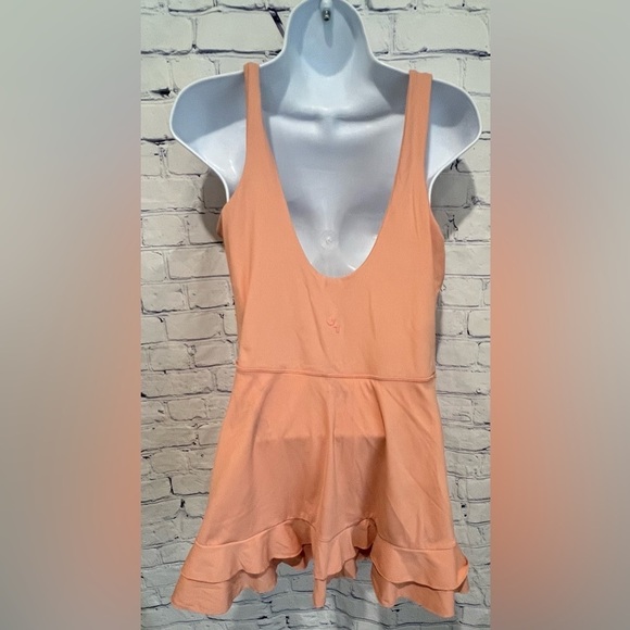 JOY LAB~Body/Swim/Athletic 1 PC pull on suit in shorts ruffle skirt Large - Picture 5 of 7